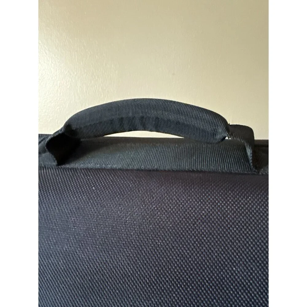 Jos A Bank Black Padded Roll Up Luggage Case & Garment Bag With Shoulder Strap